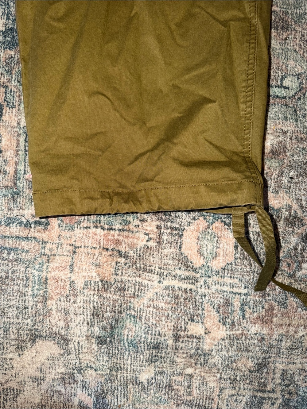 Olive Cargo Drawcord Joggers - Picture 5 of 7